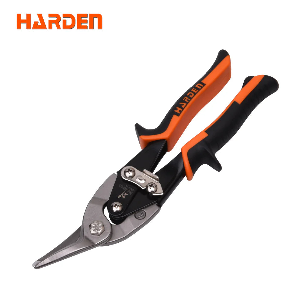 HARDEN 570105 professional 10 inch Taiwan type aviation snips left cut with red Cr-V steel handles